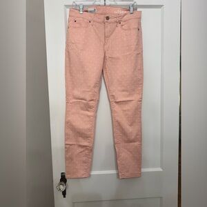 Gap pink and white polka dot skinny legging jeans size 29